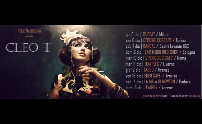 Songs of gold e shadow, Cleo T Tour 2013 in Italia