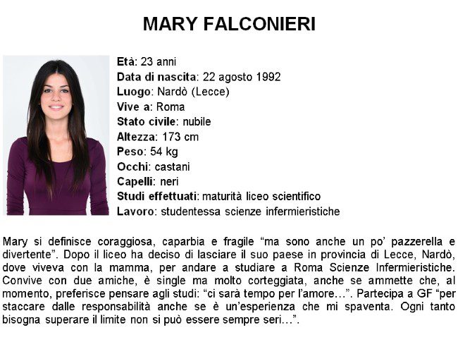 MARY FALCONIERI