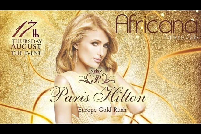 Paris Hilton per Africana Famous Club