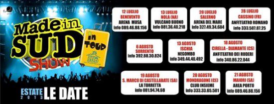 Made in Sud tour 2013