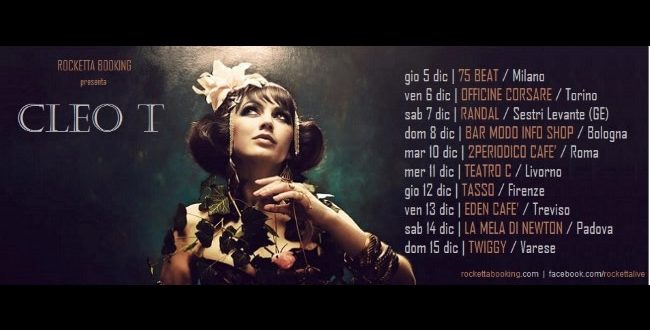 Songs of gold e shadow, Cleo T Tour 2013 in Italia