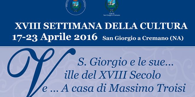 Settimana della Cultura 2016 - San Giorgio a Cremano