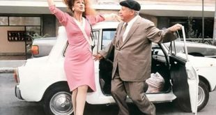 Anna Mazzamauro e Paolo Villaggio in una scena di Fantozzi.