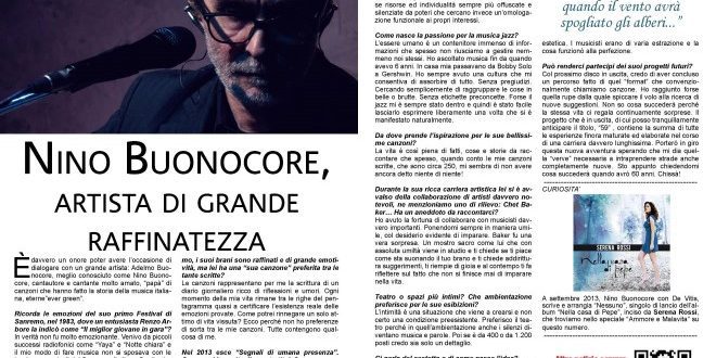 Nino Buonocore su La Gazzetta dello Spettacolo MAGAZINE