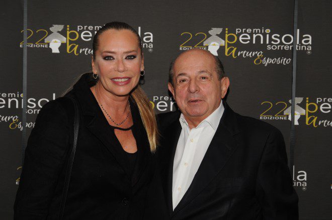 Barbara De Rossi con Giancarlo Magalli