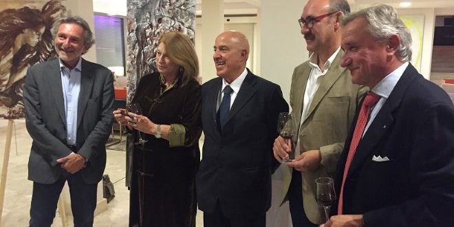 Elisabetta Rogai, Marco Ferretti, Enrico Mariani e Sergio Auricchio per arte vino e terracotta