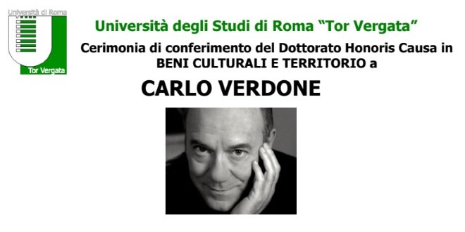 Carlo Verdone e il un Dottorato in Beni Culturali