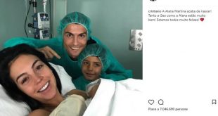 Cristiano Ronaldo e la foto da papà su Instagram