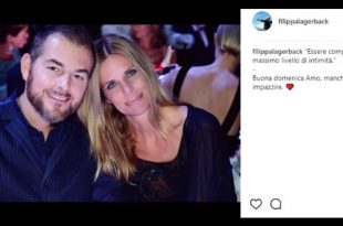 Daniele Bossari e Filippa Lagerback su Instagram