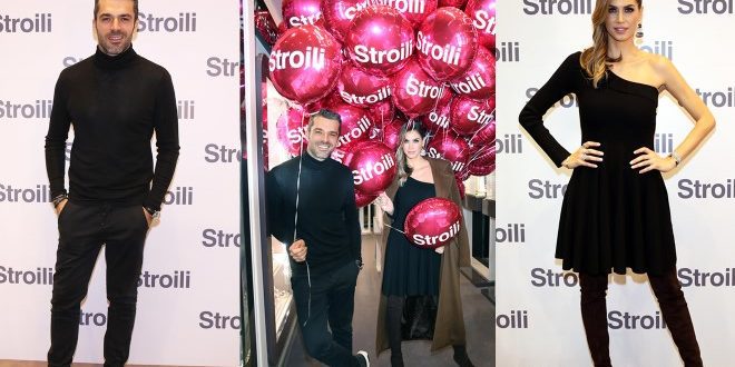 Melissa Satta e Luca Argentero per l'opening di Stroili a Milano