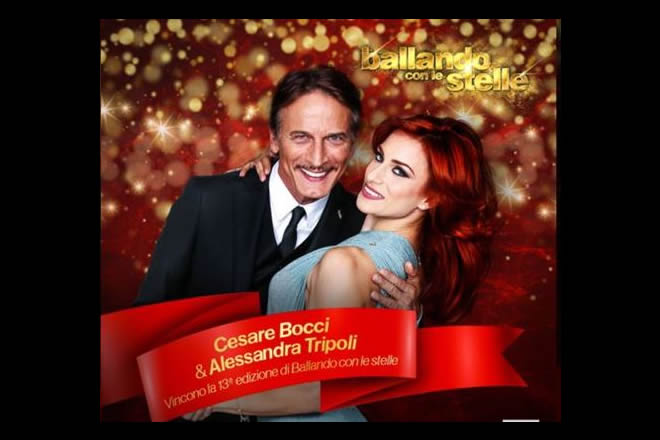 Ballando con le stelle, vince la coppia Cesare Bocci e Alessandra Tripoli. Foto da Facebook.