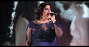 Maryam Tancredi live a The Voice of Italy. Foto dalla sua pagina Facebook staff GRS.