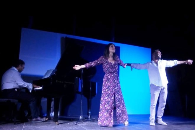 Francesco Castiglione e Valeria Zazzaretta in Libertà tra musica e parole in Calabria