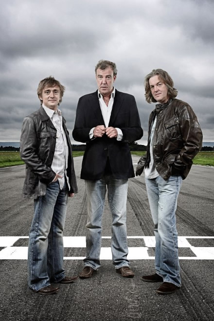 I conduttori di Top Gear. Foto di Todd Anthony - Copyright BBC 2008
