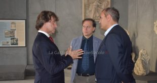 Alberto Angela con il sindaco Luigi De Magistris al MANN