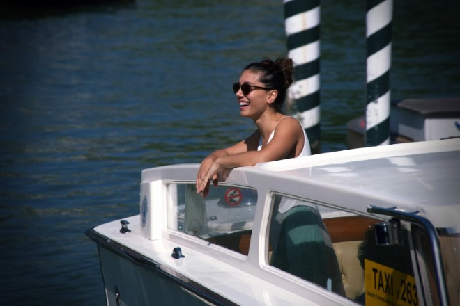 L'arrivo di Cristiana Dell'Anna a Venezia75. Foto di Michele Pelosio