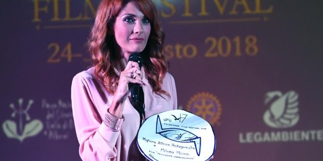 Milena Miconi al Villammare Film Festival 2018. Foto di Roberto Jandoli