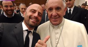 Luca Abete con Papa Francesco