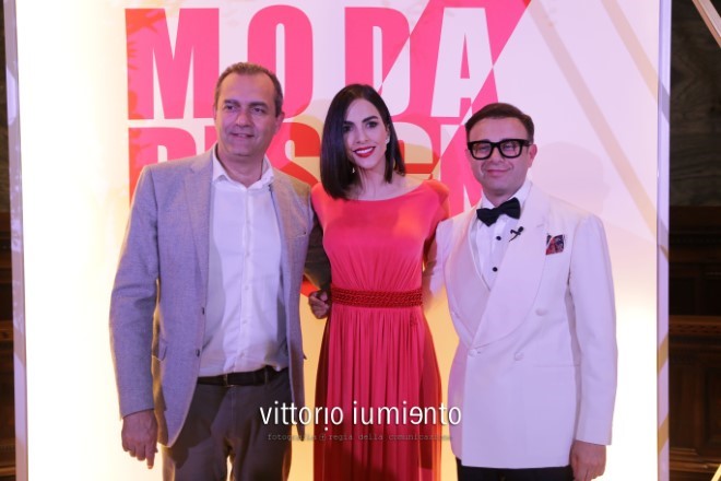 Luigi De Magistris, Rocio Munoz Morales e Maurizio Martiniello alla serata di gala