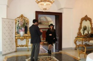 Un momento delle riprese di Black Dressed Lady
