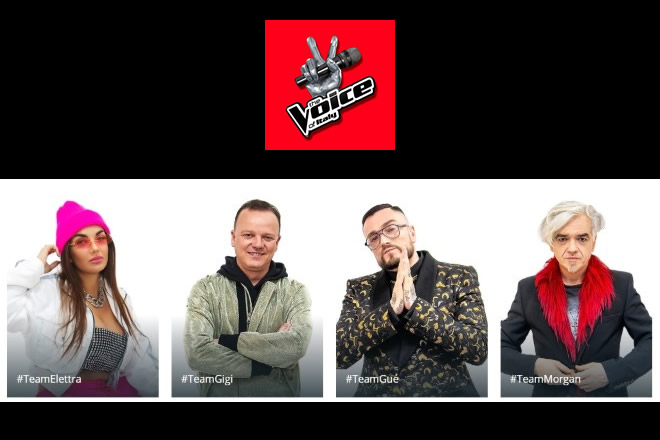 Il team giudici di The Voice of Italy. Foto da sito ufficiale