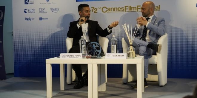 Italian Movie Award presentato a Cannes. In foto Carlo Fumo con Luca Abete