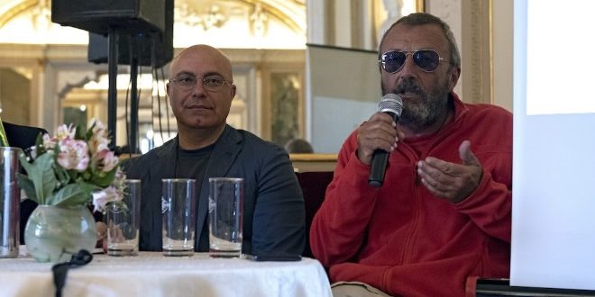 Onofrio Piccolo e Daniele Sepe annunciano la carta bianca 2019 di Pomigliano Jazz. Foto di Titti Fabozzi