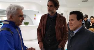 Pasquale Falcone con Sergio Muniz e Giacomo Rizzo sul set di Alessandra