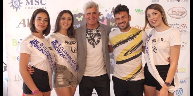 Dino Piacenti e Marco Maddaloni con le prime tre classificate alla tappa di Ragazza We Can Dance 2019