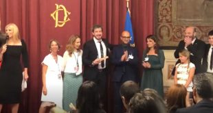 Paolo Ruffini ritira il Premio Moige a Montecitorio