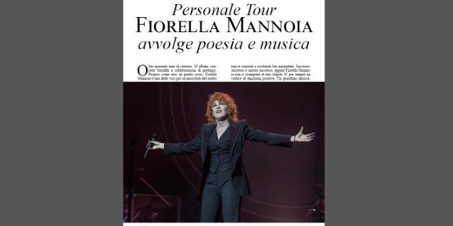 Fiorella Mannoia - Lo speciale su Personale Tour su La Gazzetta dello Spettacolo Magazine di Luglio 2019