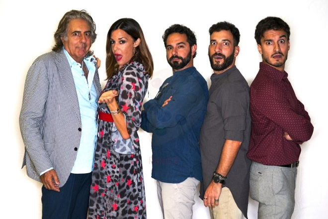 Martufello, Alessia Fabiani, Andrea Dianetti, Gabriele Carbotti, Leonardo Bocci nel cast di Tre uomini e una cuccia