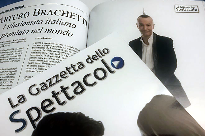 Arturo Brachetti su La Gazzetta dello Spettacolo Magazine