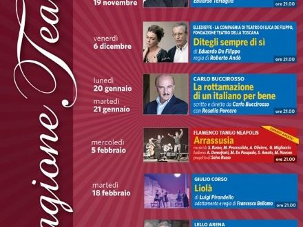 Teatro Ariston Gaeta, stagione teatrale 2019-20