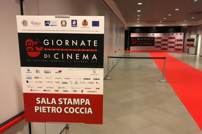 Giornate del Cinema di Sorrento 2019. La sala stampa dedicata a Pietro Coccia.