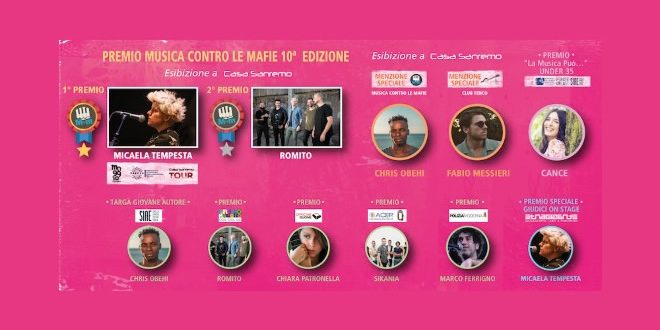 Musica contro le mafie, vincitori 2019