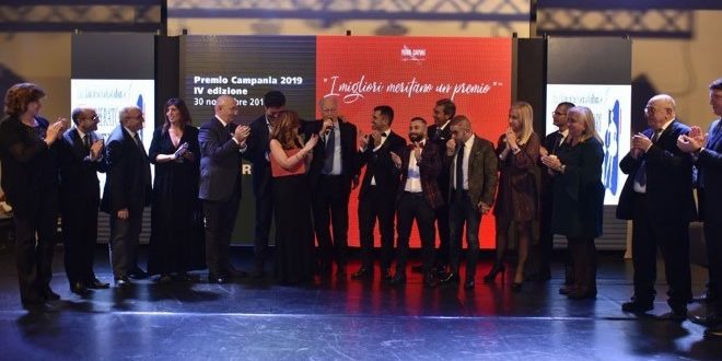 Premio Campania 2019 - Mimmo Falco con Giornalisti
