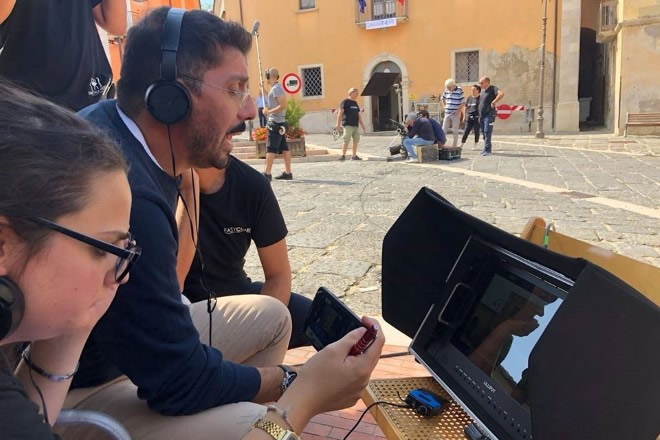 Ciro Villano sul set di Ammèn