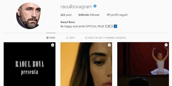 Raoul Bova su Instagram