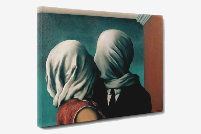 Renè Magritte - Gli amanti. Foto da Facebook