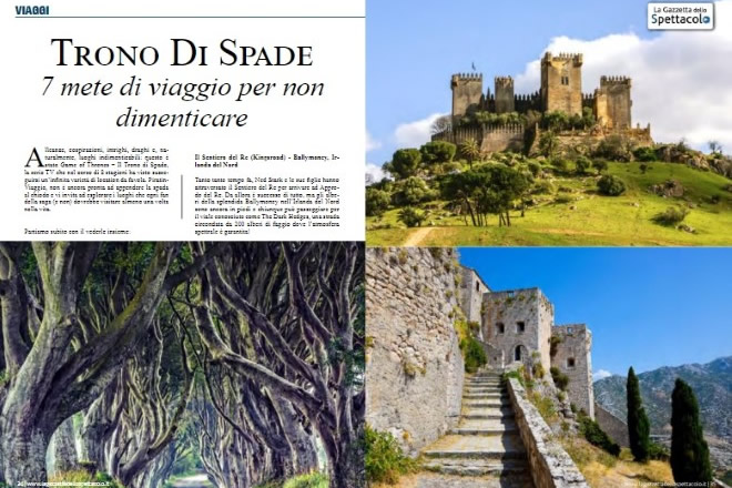 Il Cineturismo su La Gazzetta dello Spettacolo Magazine