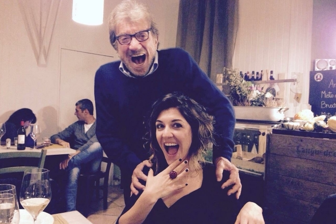 Carlotta Proietti con il papà Gigi. Foto da Facebook