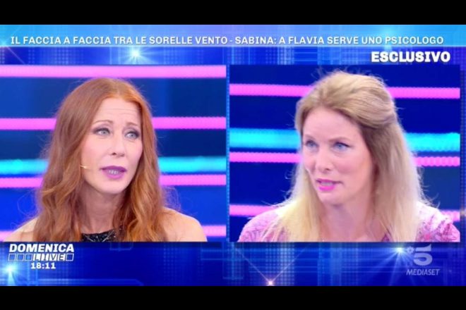 Sabina Vento e Flavia Vento a Domenica Live. Foto dal Web