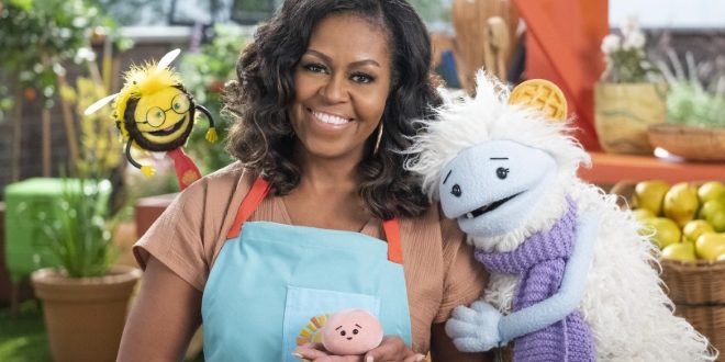 Waffles + Mochi con Michelle Obama. Foto di Adam Rose per Netflix