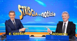 Ezio Greggio ed Enzo Iacchetti a Striscia La Notizia