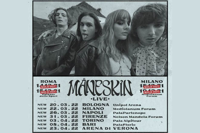 Maneskin tour 2021-22