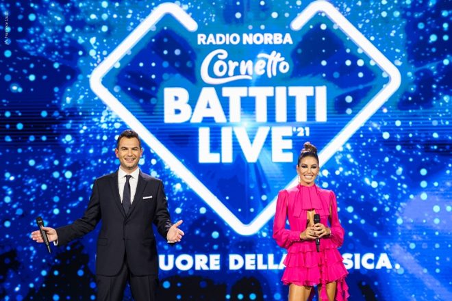 Alan Palmieri ed Elisabetta Gregoraci per Battiti Live. Foto di Francesco Liuzzi