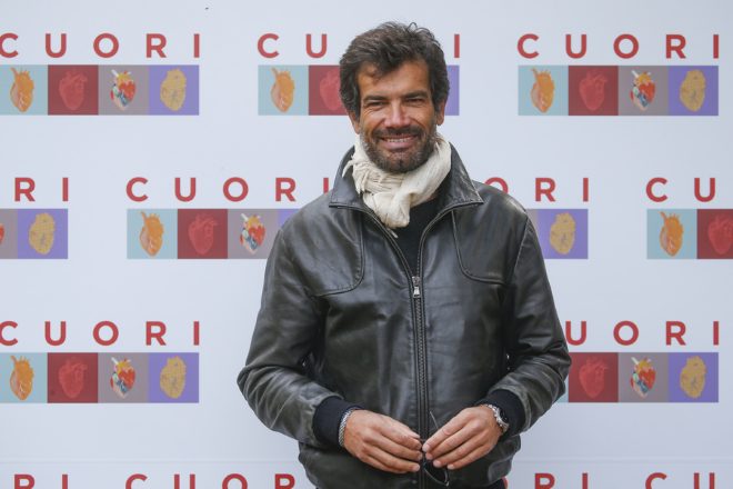 Marco Bonini durante la presentazione della serie tv Cuori, Roma 12 ottobre 2021. Foto ANSA di Fabio Frustaci
