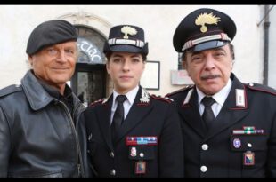 Terence Hill, Maria Chiara Giannetta e Nino Frassica in Don Matteo. Foto dal Web