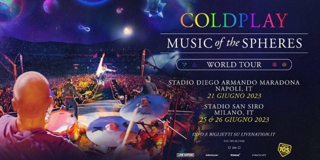 Coldplay - Locandina Music Of The Spheres World Tour